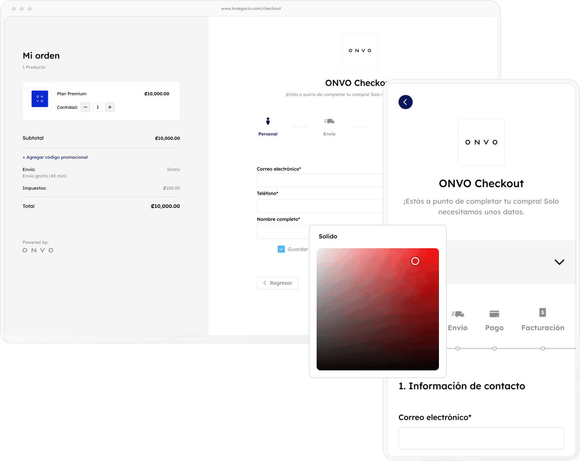 Aceptar pagos en línea