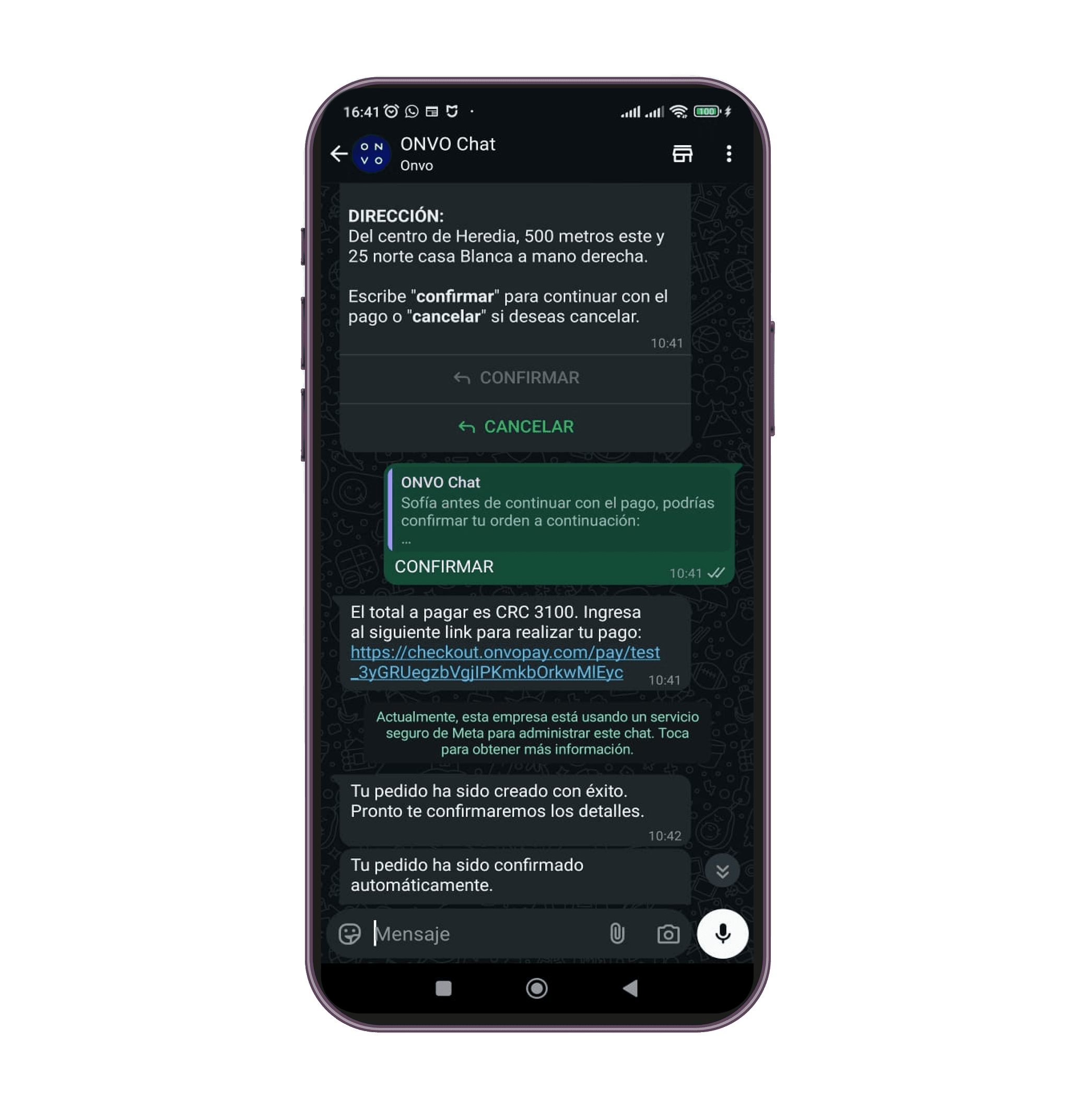 Cobros guiados por chat para ecommerce