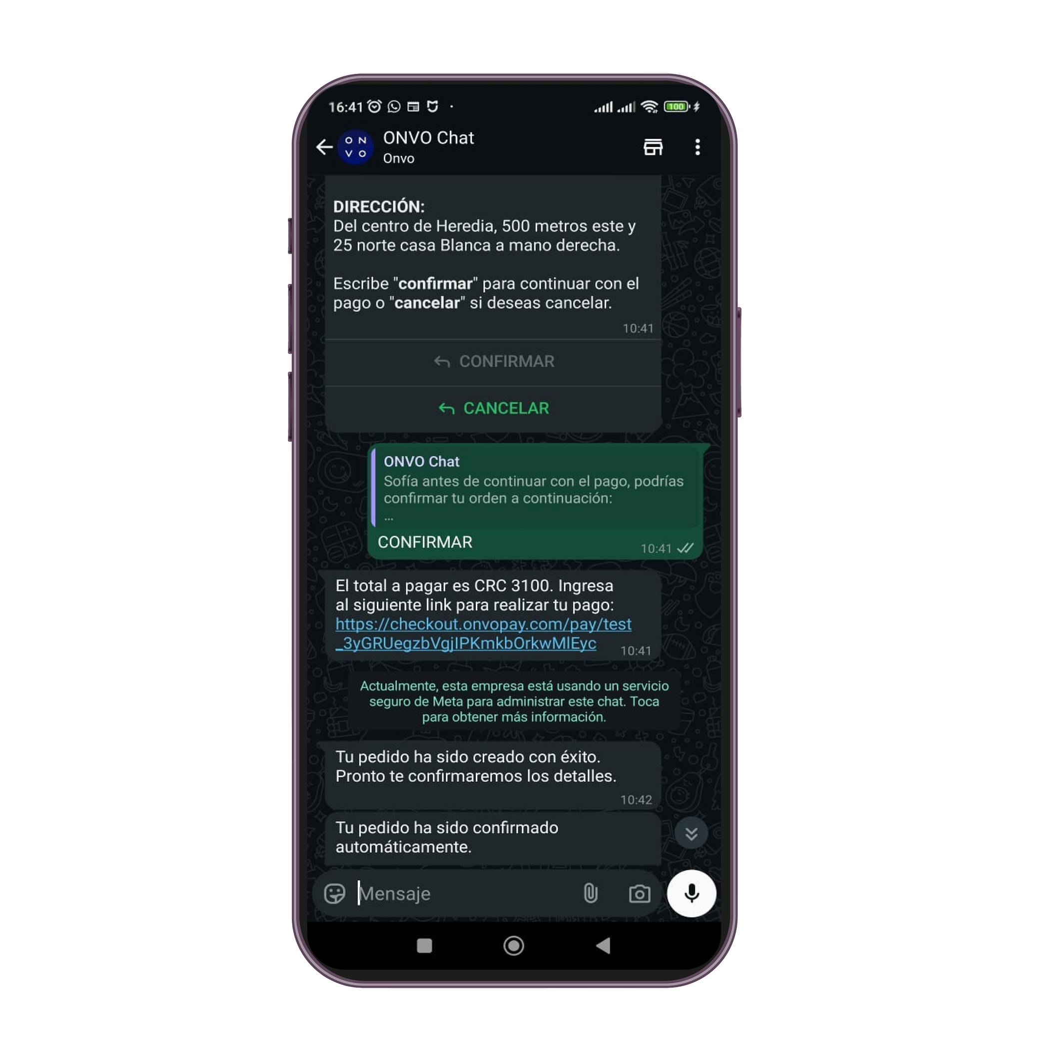 Cobros guiados por chat